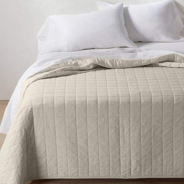 Heavyweight Linen Blend Quilt - Casaluna™ Queen/Natural