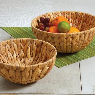 Hyacinth Serving Basket, Set of 2