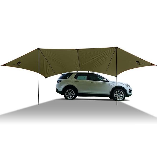 GEERTOP Large Car Side Camping Awning 19 x 11 ft SUV Canopy Tarp Waterproof Outdoor Vehicle Sun Shade Shelter for Truck, MPV, Van, Campers
