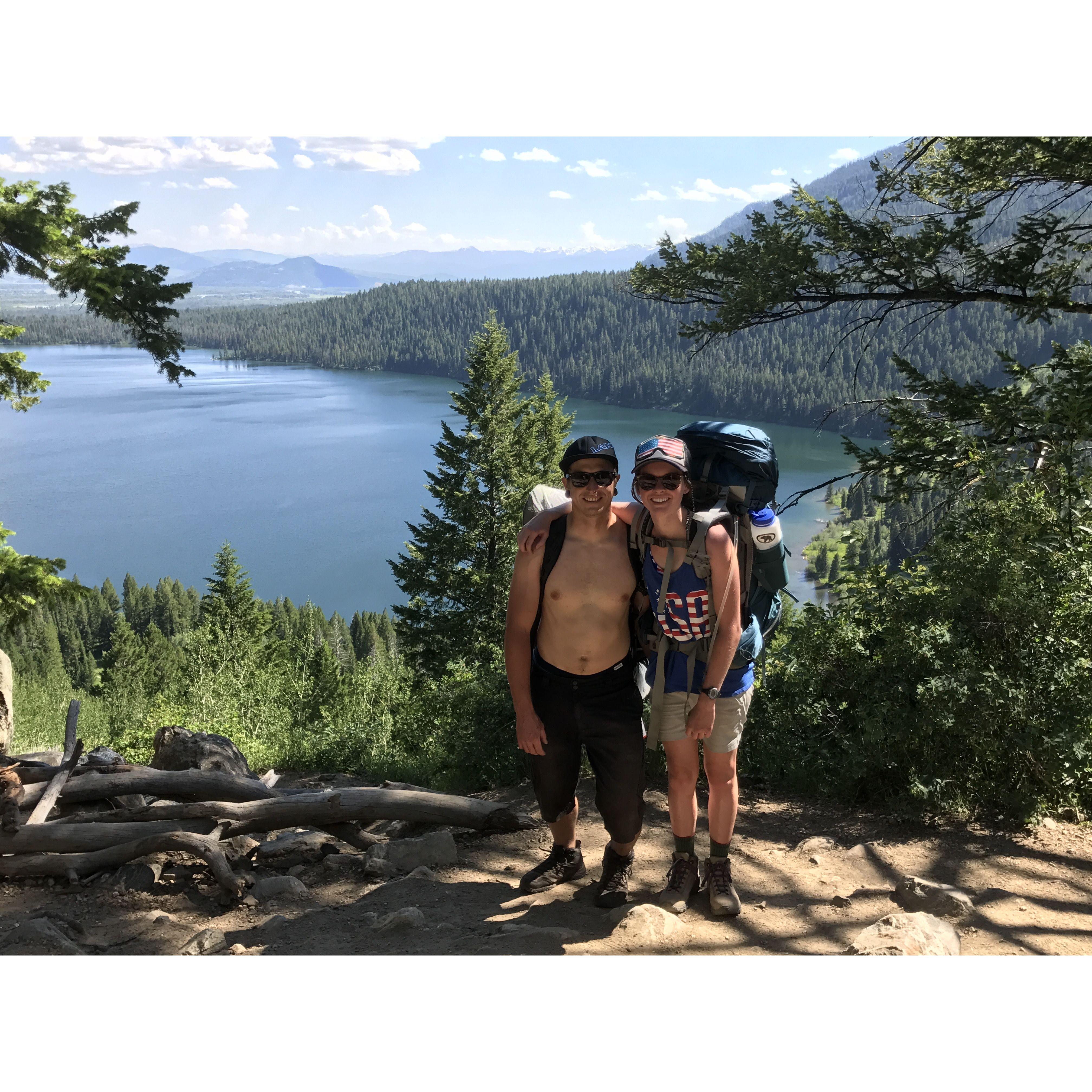 Our first backpacking trip. In Grand Teton National Park