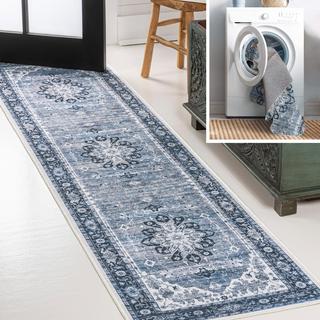 Asa Ornate Medallion Washable Runner Rug