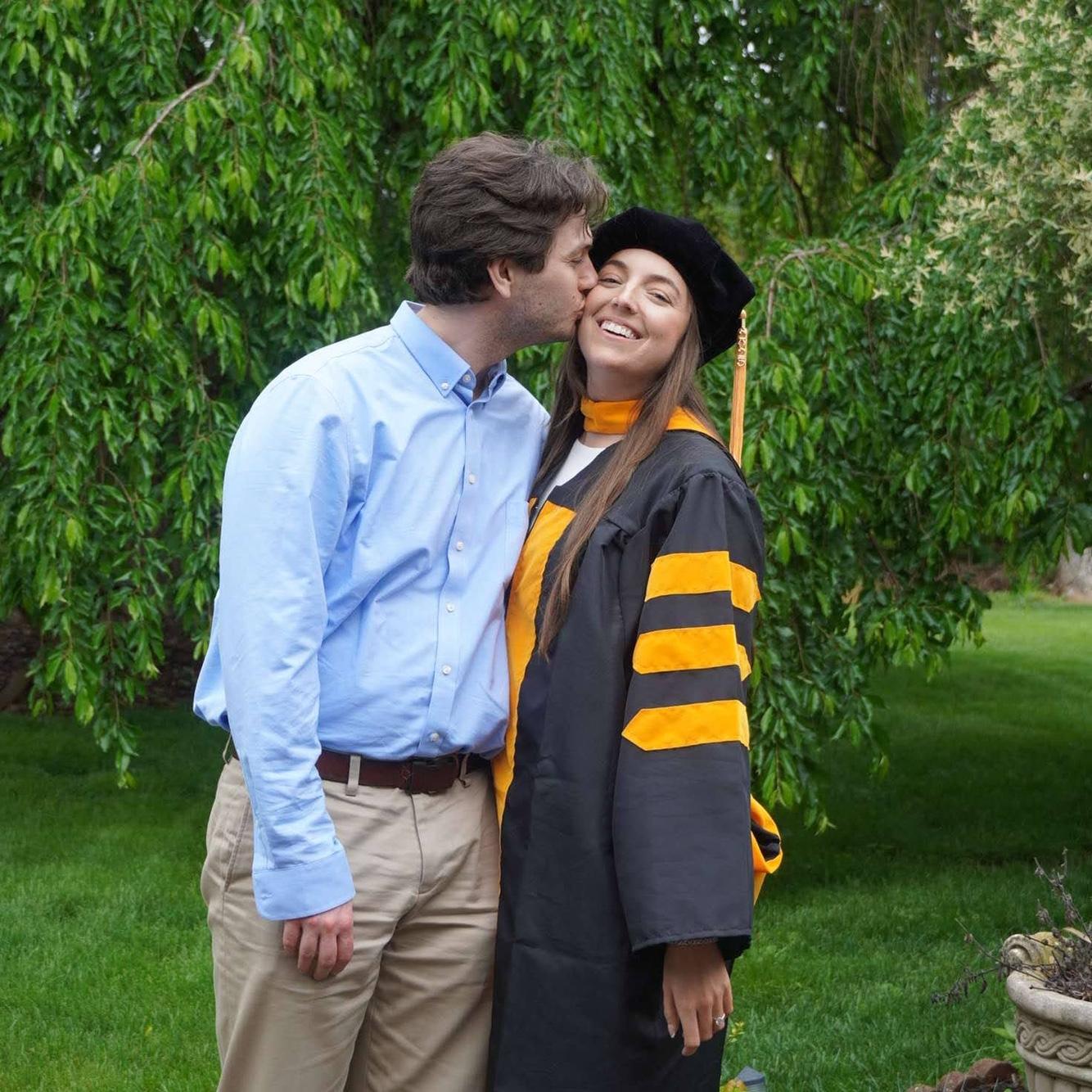 Both of us are so happy to be finished with graduate school!