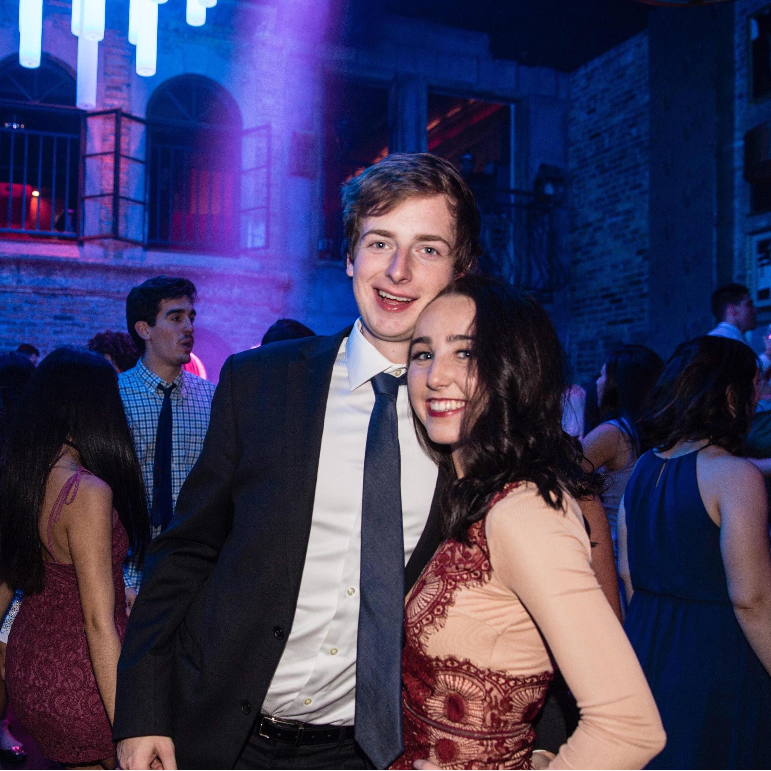 First picture together, David had to borrow this suit from his best man Jacob to go to this dance!