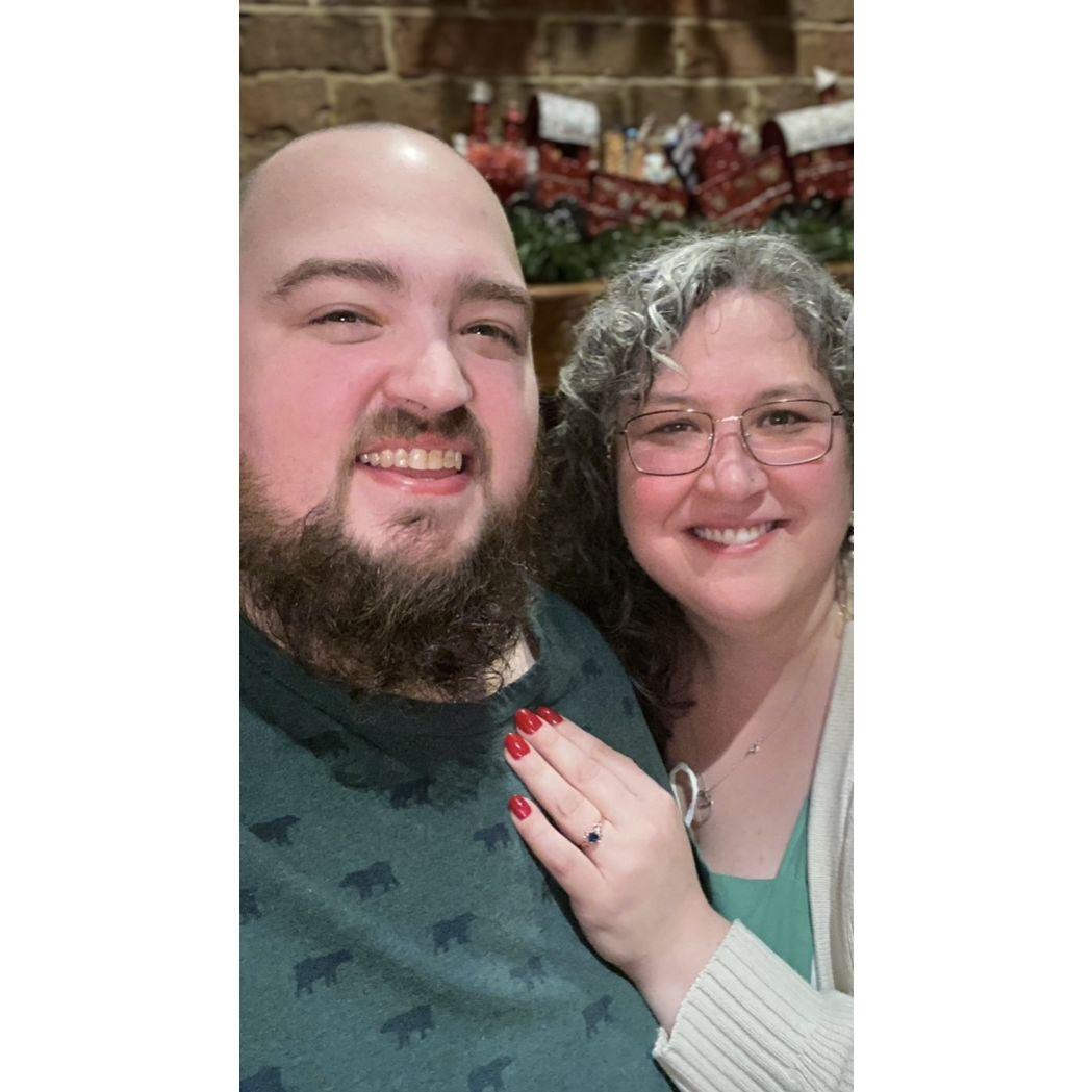 He proposed! She said yes!