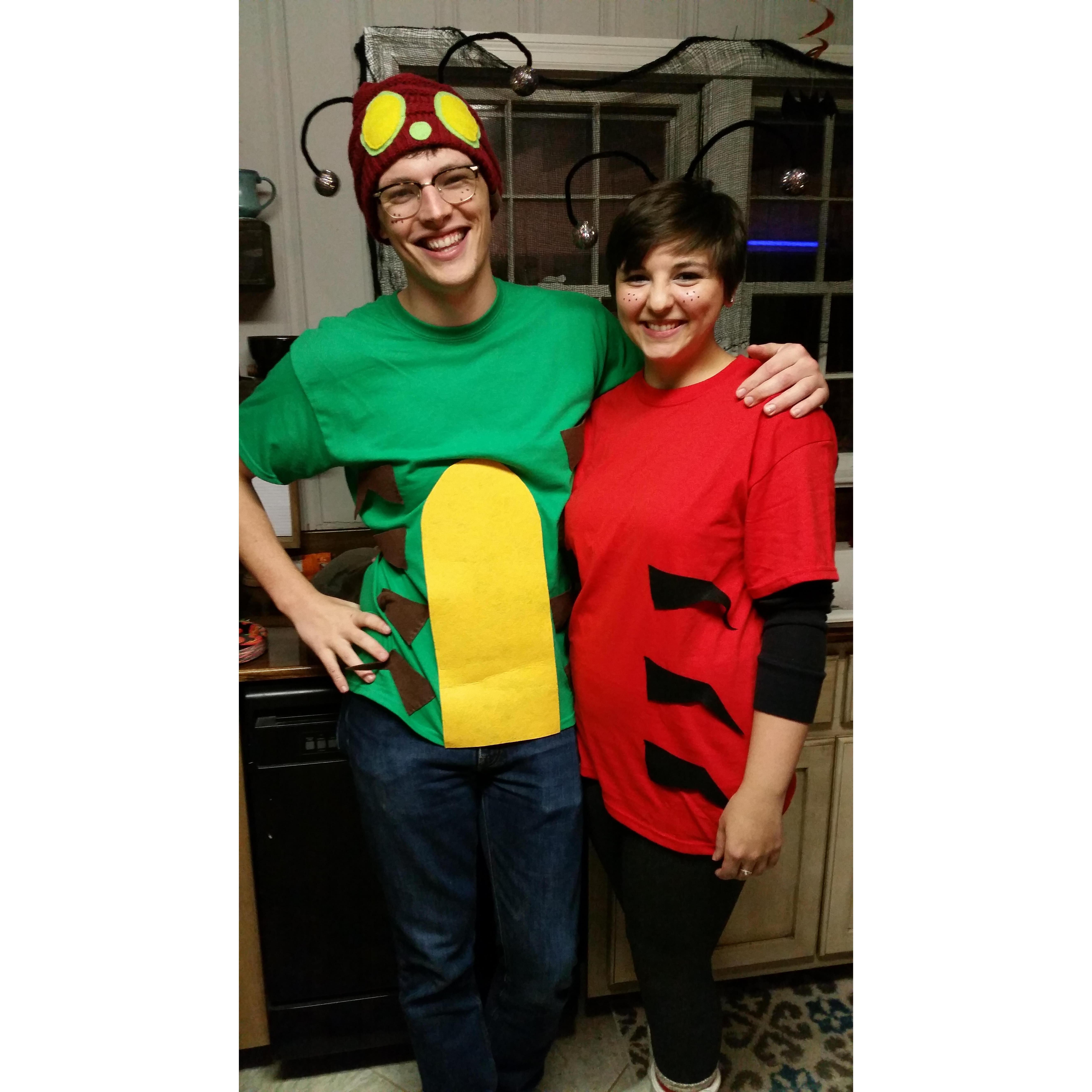 We dressed up as bugs for Halloween!