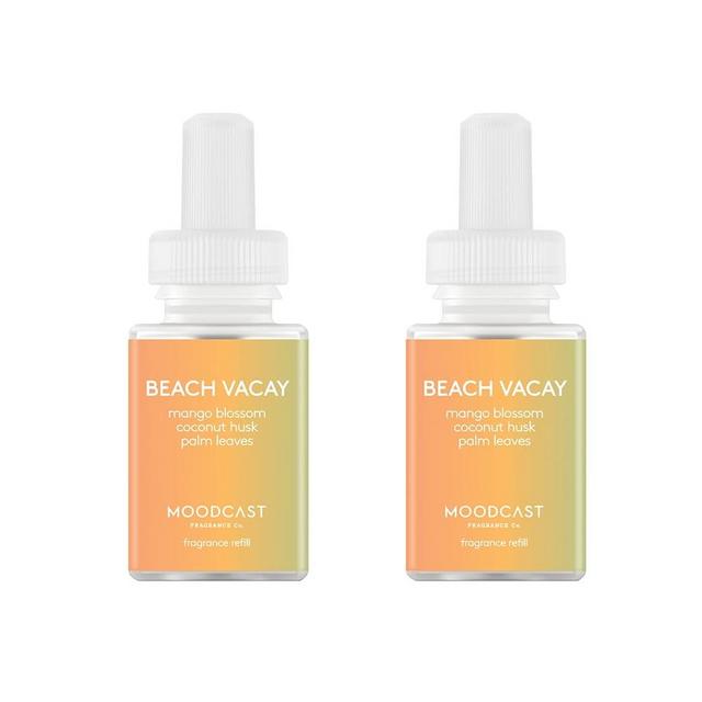 Pura and Moodcast - Fragrance for Smart Home Air Diffusers - Room Freshener - Aromatherapy Scents for Bedrooms & Living Rooms - Odor Eliminator - 2 Pack - Beach Vacay