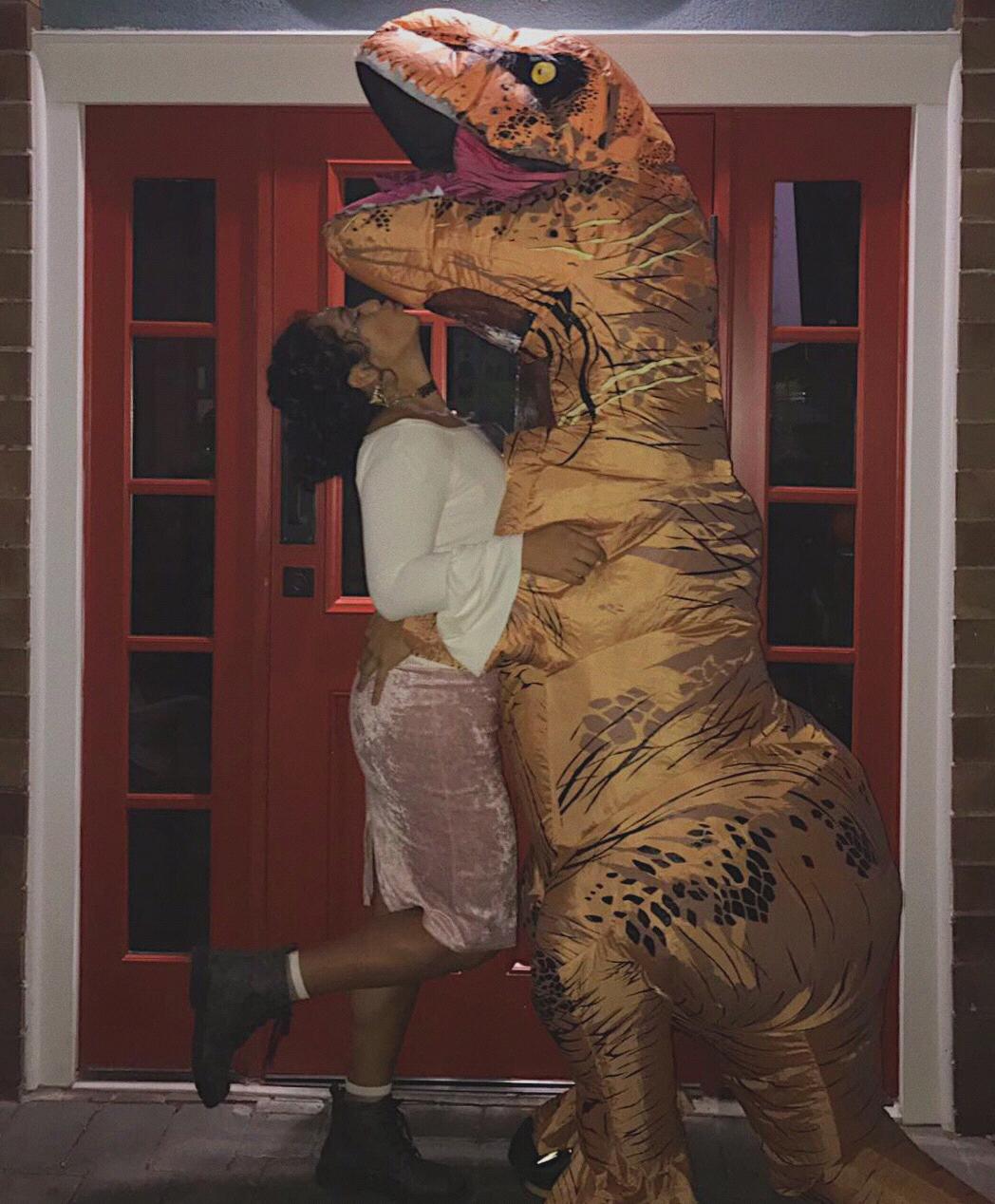 Pabs-Rex living his best life during Halloween last year