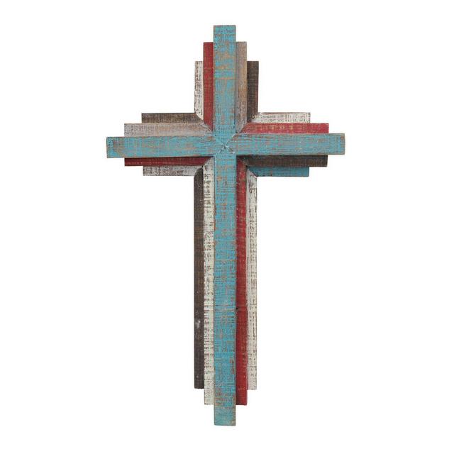 3D Wooden Cross Decorative Wall Art - Stonebriar Collection