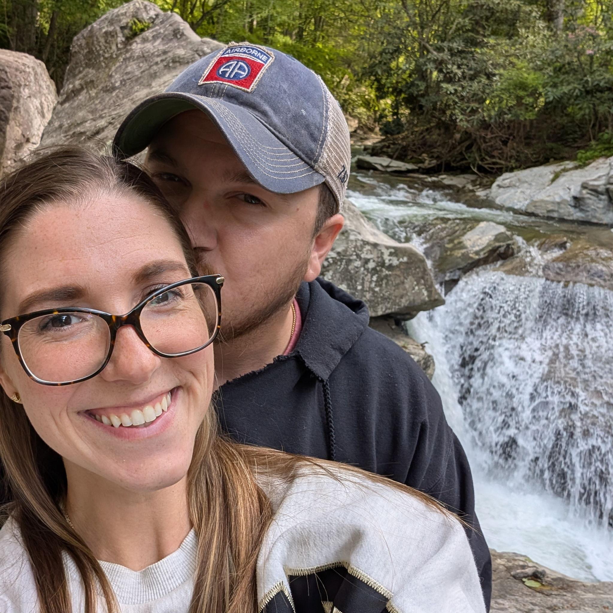 Andrew took me to Trashcan Falls in North Carolina. It's beautiful despite the name.