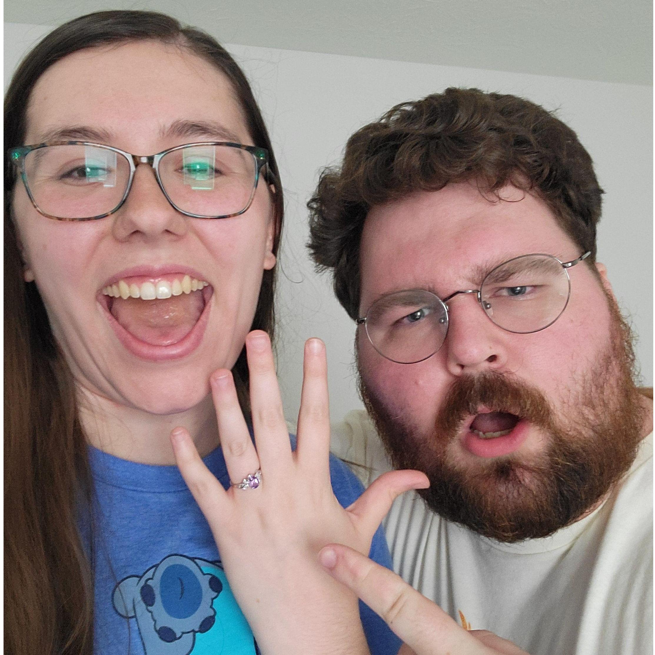 The day we got engaged!!!