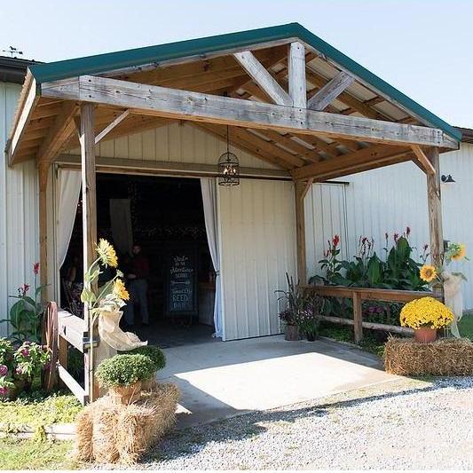 Entrance to the barn