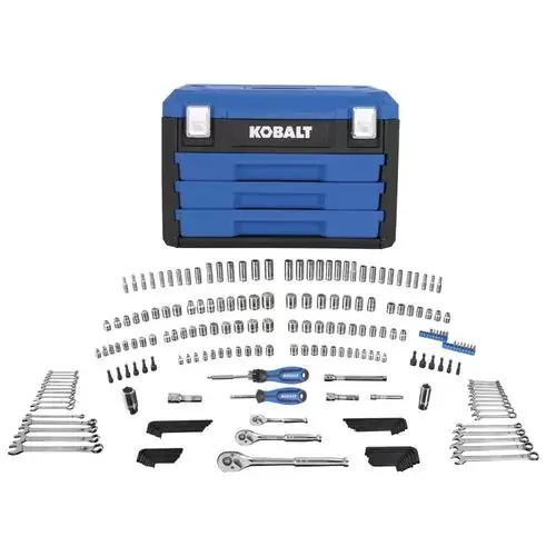 Kobalt 227-Piece Standard (SAE) and Metric Polished Chrome Mechanics Tool Set