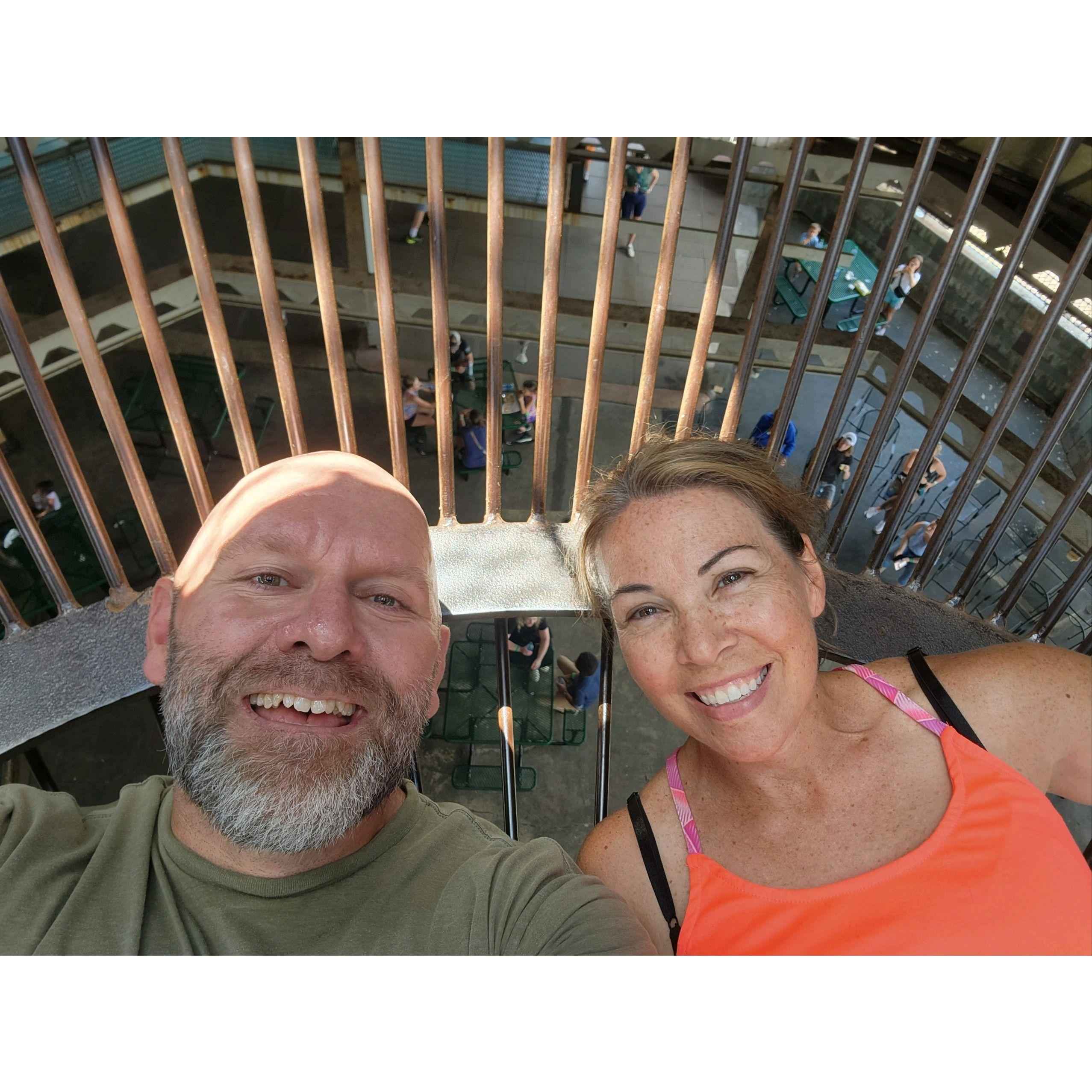 One of our first dates at the City Museum in St. Louis