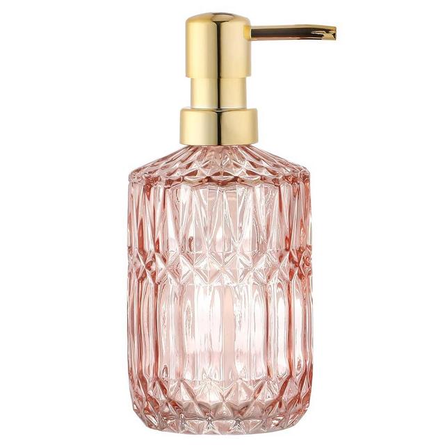 YunNasi Soap Dispenser with Pump, Refillable Liquid Hand Soap Dish Soap Dispensers for Bathroom Counter, Kitchen Sink (Pink)