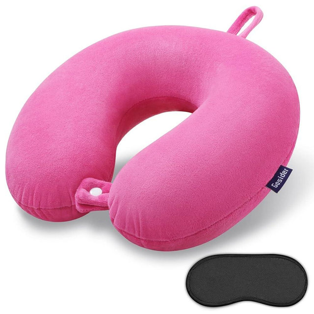 Gosider Travel Pillow Memory Foam, Comfortable Travel Neck Pillow U Shape, Support Neck and Head to Relieve Fatigue, Portable Neck Pillow Suitable for Planes, Trains, Self-Driving Cars