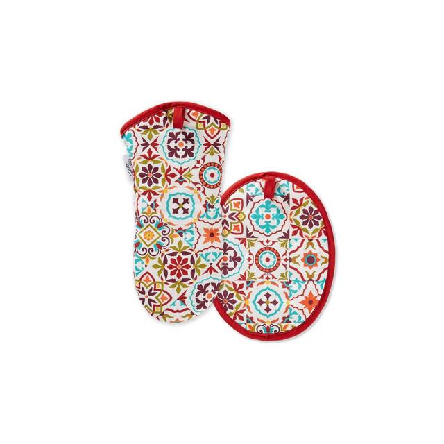 Fiesta Worn Tiles Oven Mitt + Pot Holder - Fiesta