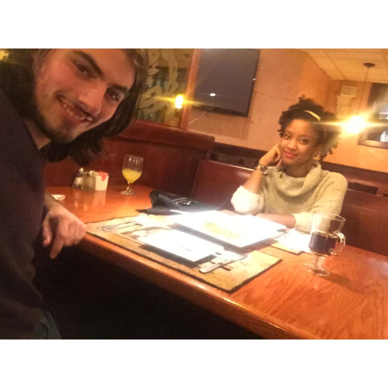 First anniversary, so Greek food was in order!