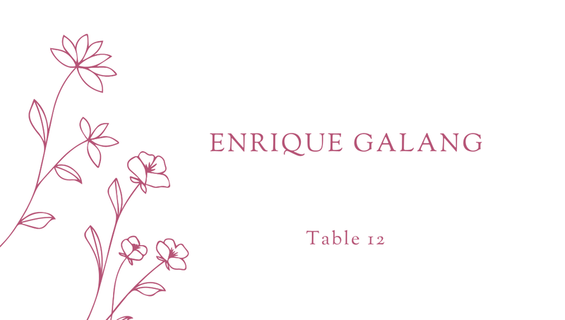Durham | Deep Rose | Zola Wedding Place Cards