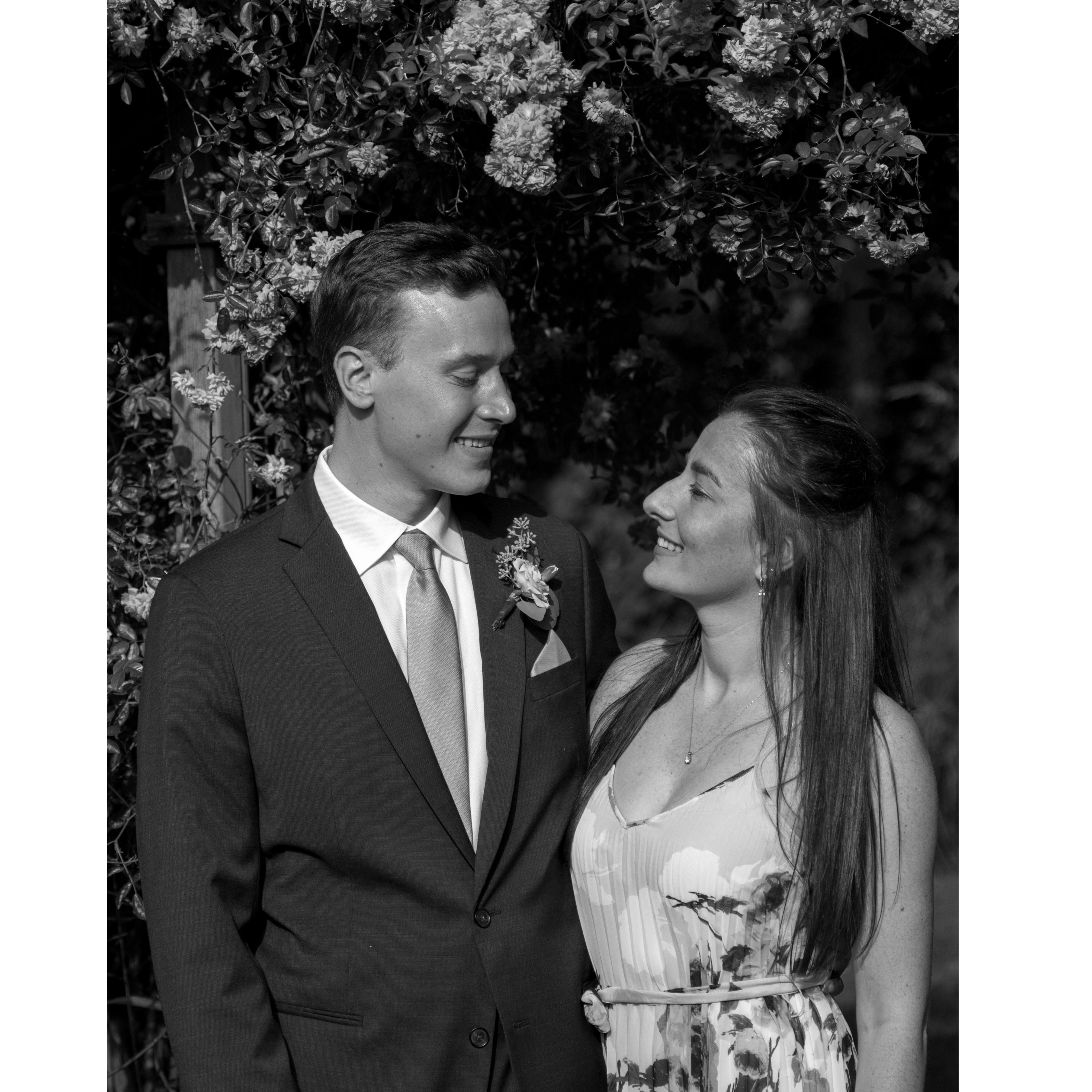 At Michael's brother's wedding where we thought hey maybe we should do this too!