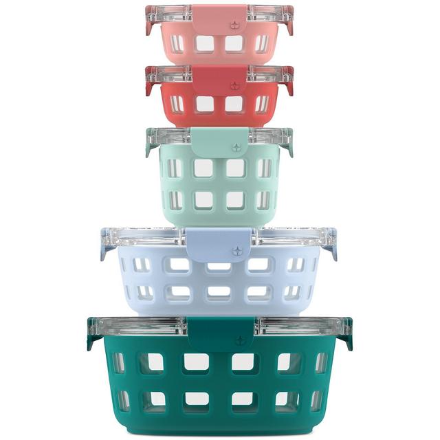 Ello DuraGlass 10-Pc. Round Food Storage & Meal Prep Set