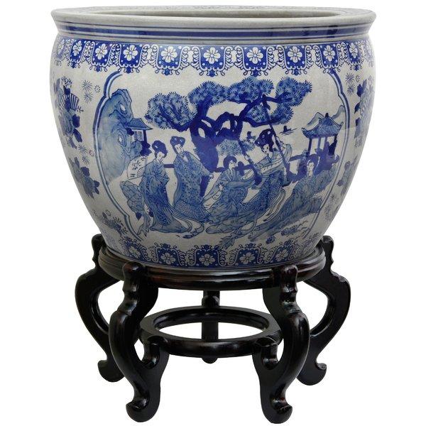 Christien 1-Piece Chinese Porcelain Pot Planter