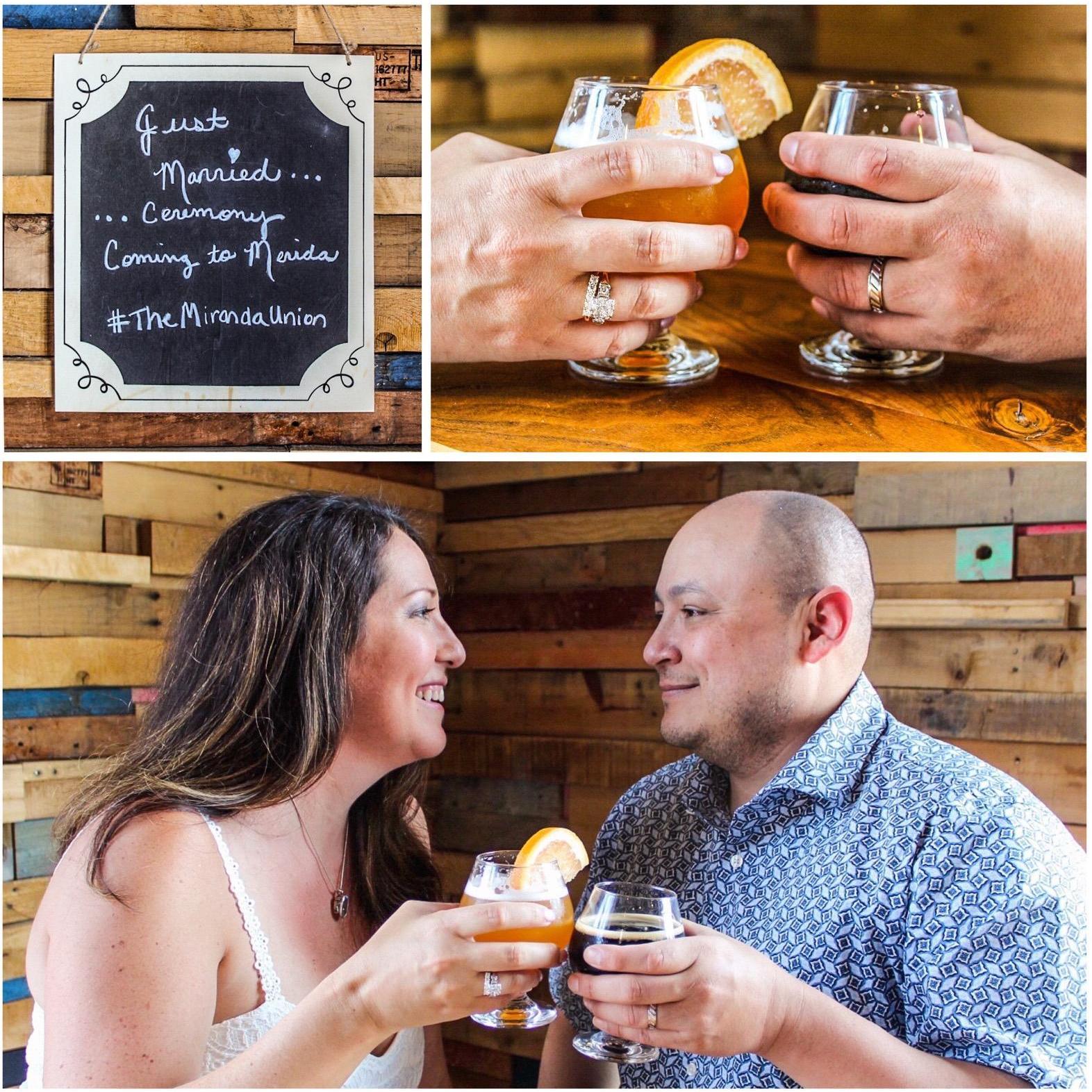 Well, we got hitched during Covid. We can't wait to celebrate with our friends and family in Mexico.