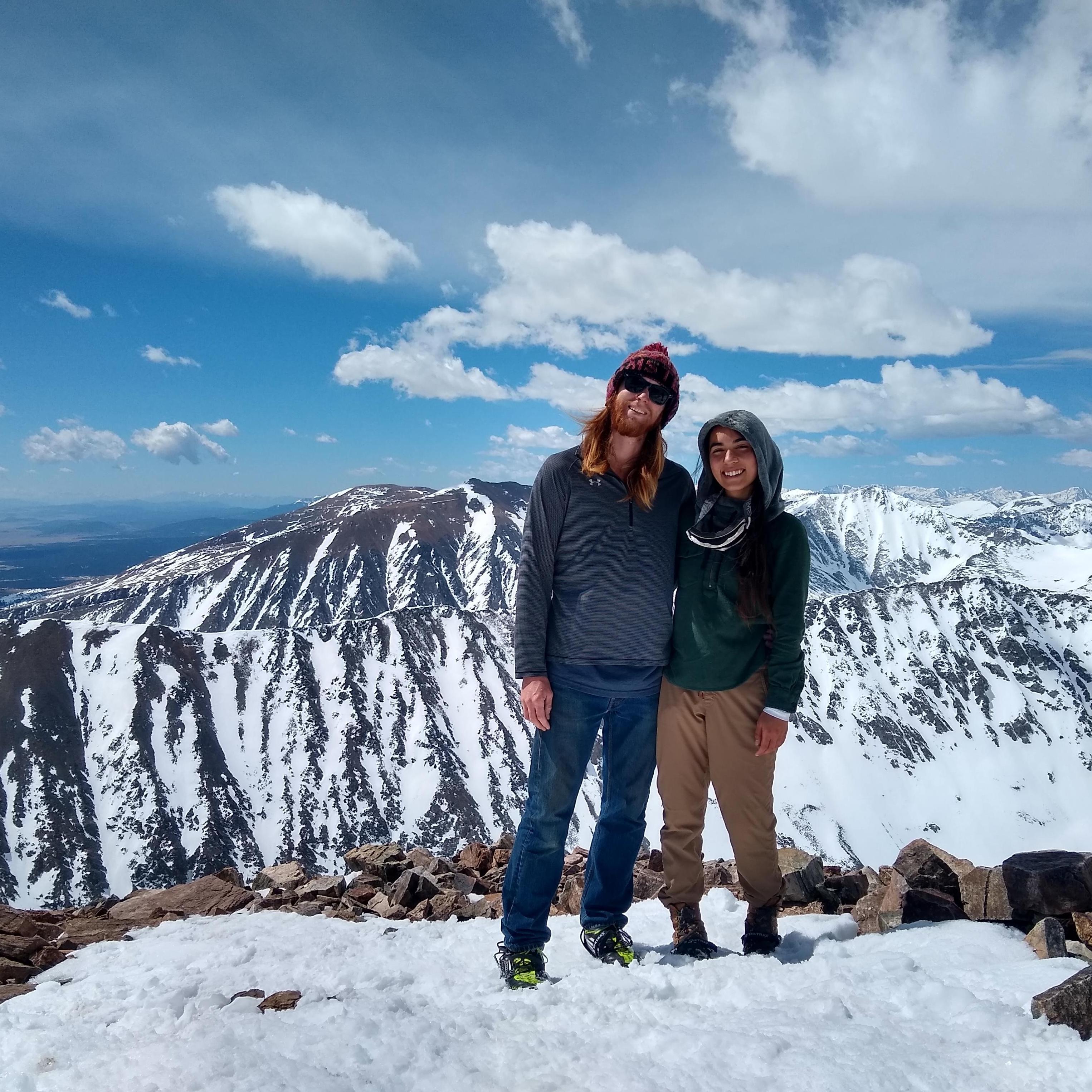 Shot at 14,265' right before skiing down Quandary Peak!