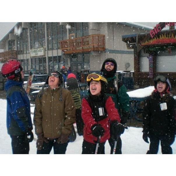 catching snowflakes with James family