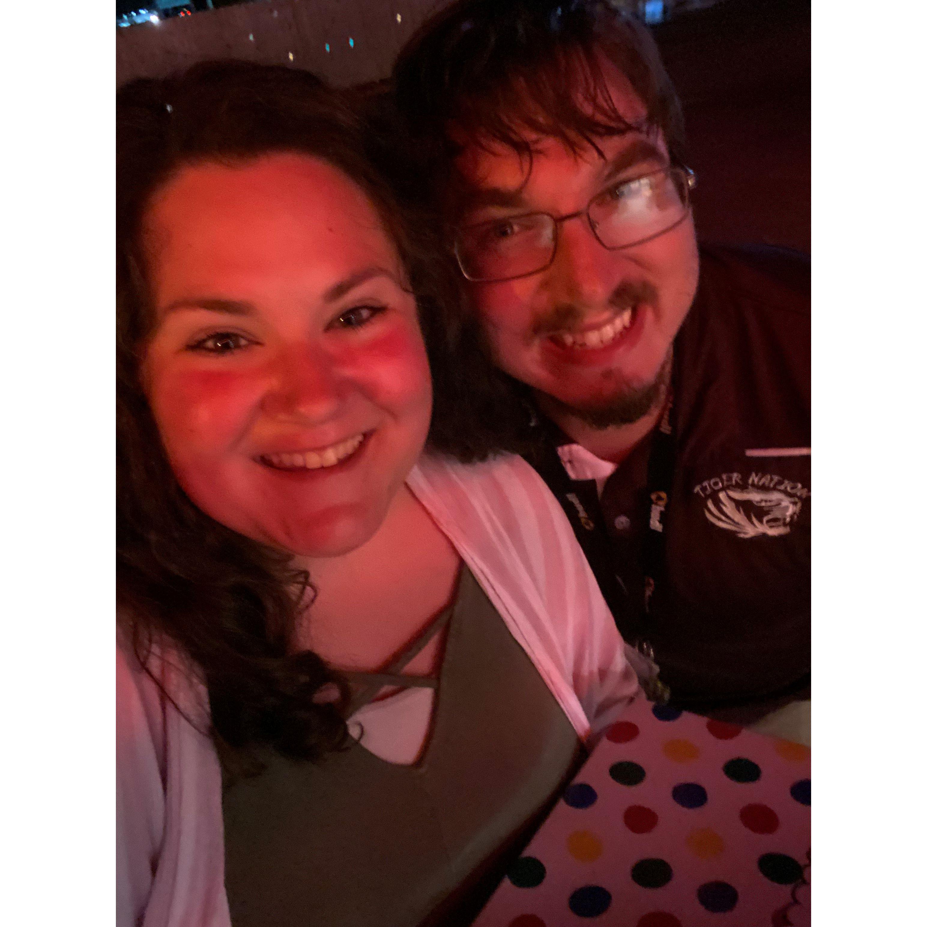 Their first photo together - celebrating Cole's 29th birthday