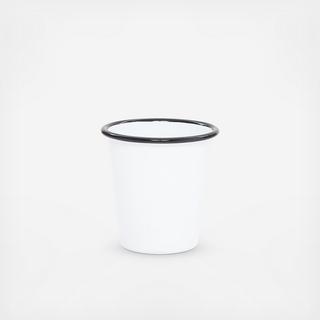 Vintage Enamelware Short Tumbler, Set of 4