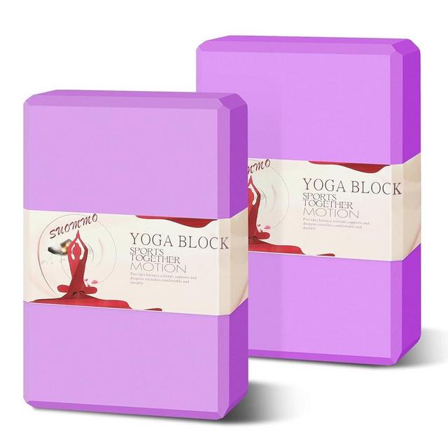 Yoga Blocks 2 Pack - Premium EVA Foam for Yoga, Pilates, Meditation, and Stretching - Non-Slip Lightweight Durable Bricks for Improving Poses and Balance