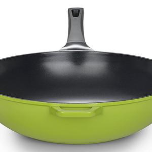 14" Green Earth Wok by Ozeri, with Smooth Ceramic Non-Stick Coating (100% PTFE and PFOA Free)