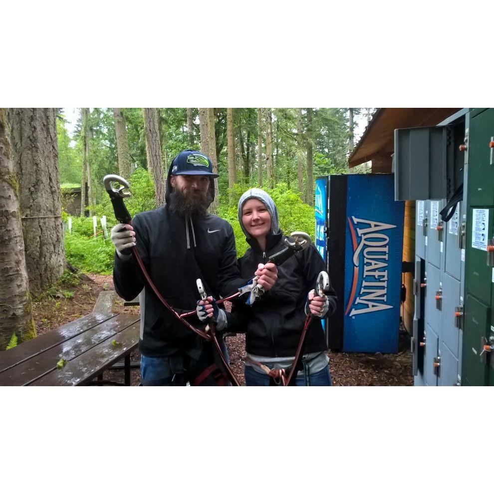 Ziplining for one of our anniversaries!