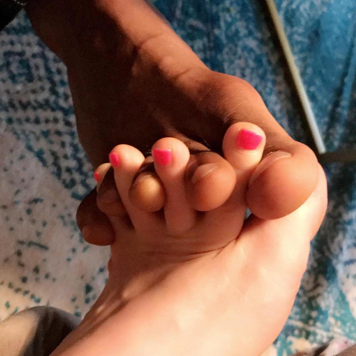 Anyone can hold hands. But can you hold feet? Yeah, we are unique.