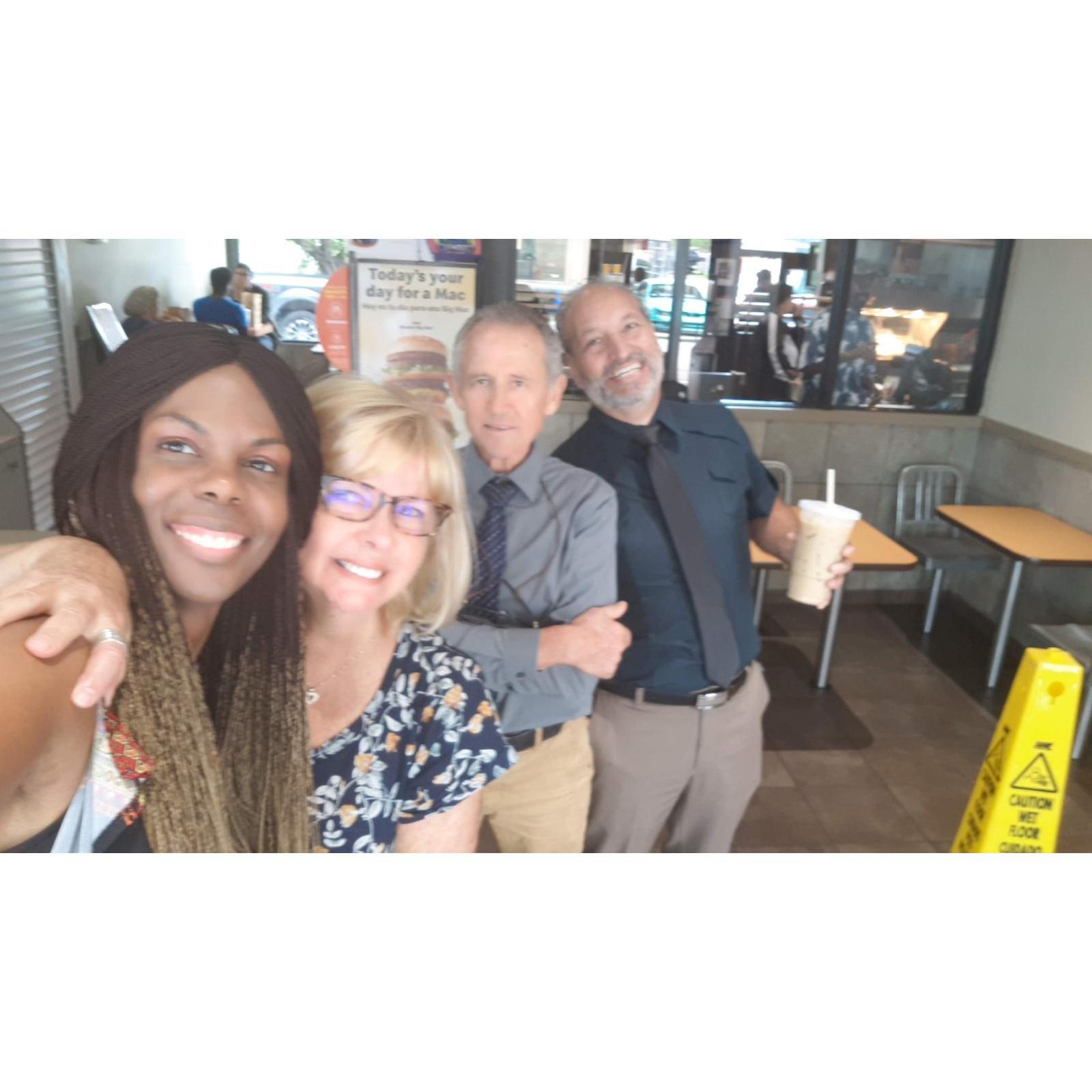 Raymonde and Sylvain, Alain's in the middle lol Such a lovely couple.
