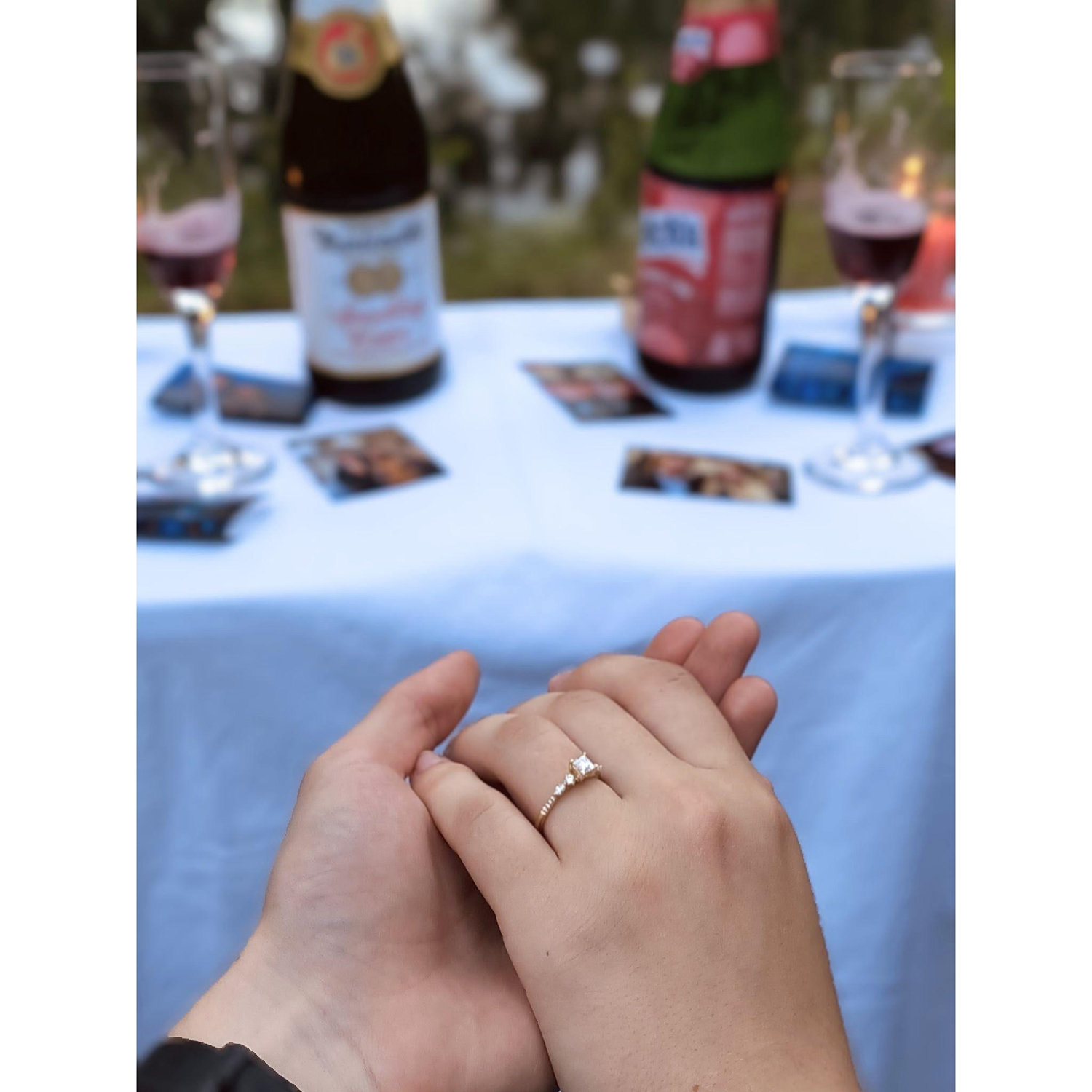 We sent this photo to our families to share the news!