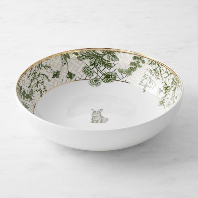 Garden Lattice Bunny Serve Bowl