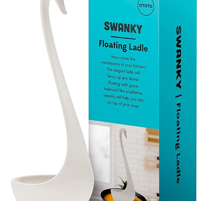 OTOTO Swanky Ladel, Nylon, White, 9.5 x 9.5 x 27 cm