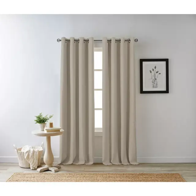 Bee & Willow™ Home Hadley 108-Inch 100% Blackout Curtain Panel in Linen (Single)