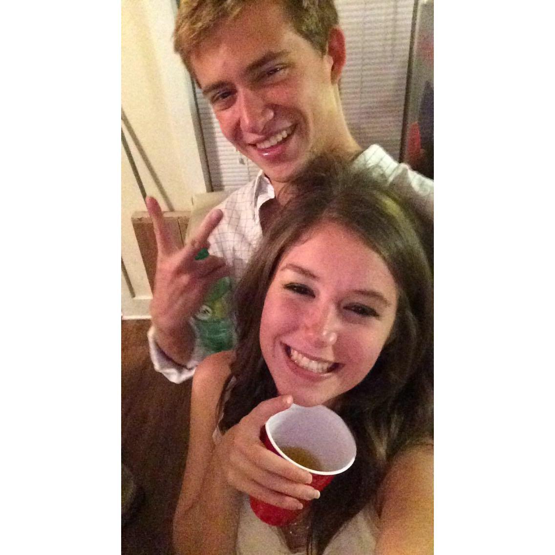 The first night we met! At a "sober" college party!
