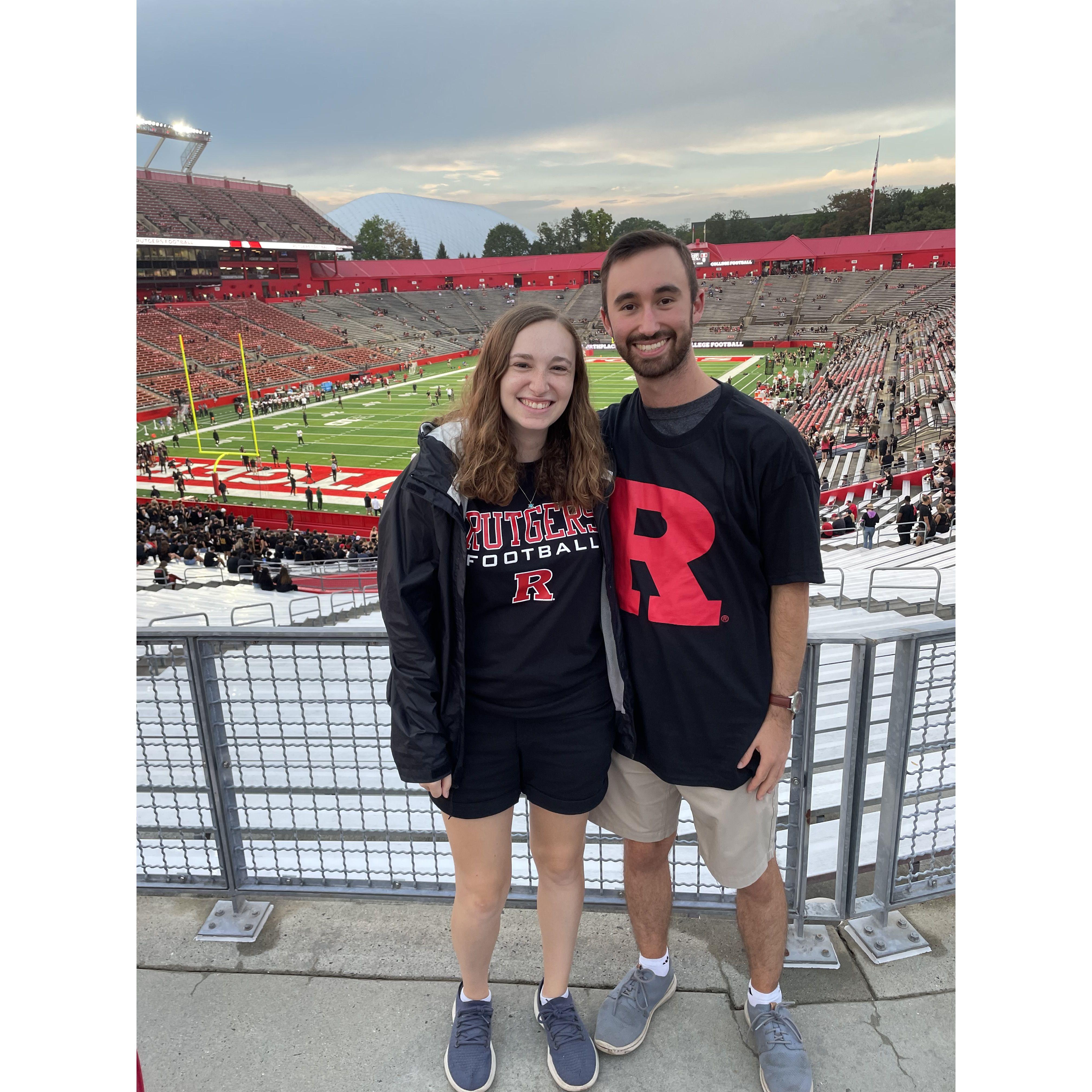 Rutgers football game (Don't worry we're still diehard Michigan fans)