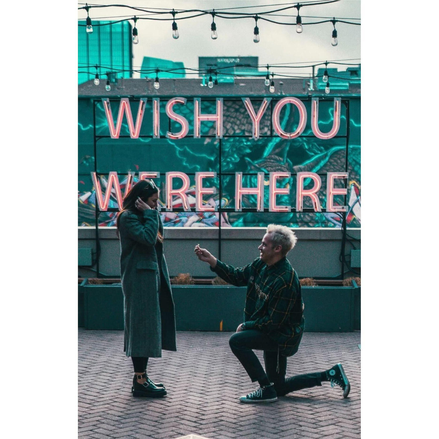 An epic proposal that began with a scavenger hunt to all the places we went on our first date.