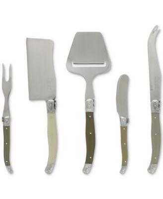 French Home - Laguiole Mist 5-Pc. Cheese Knife & Fork & Slicer Set