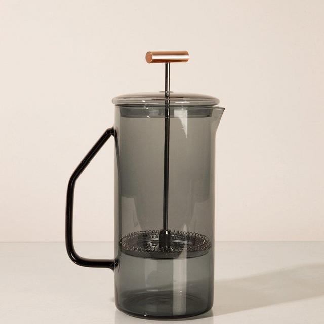 Grey 850 mL Glass French Press