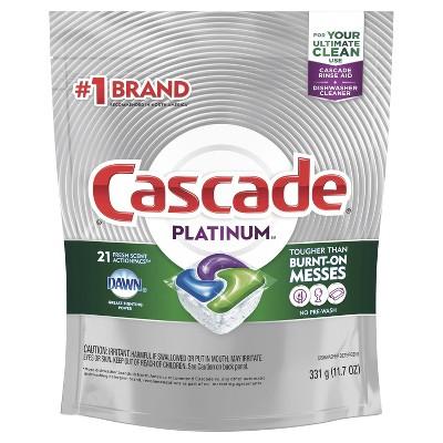 Cascade Platinum ActionPacs Fresh Scent Dishwasher Detergent - 21ct