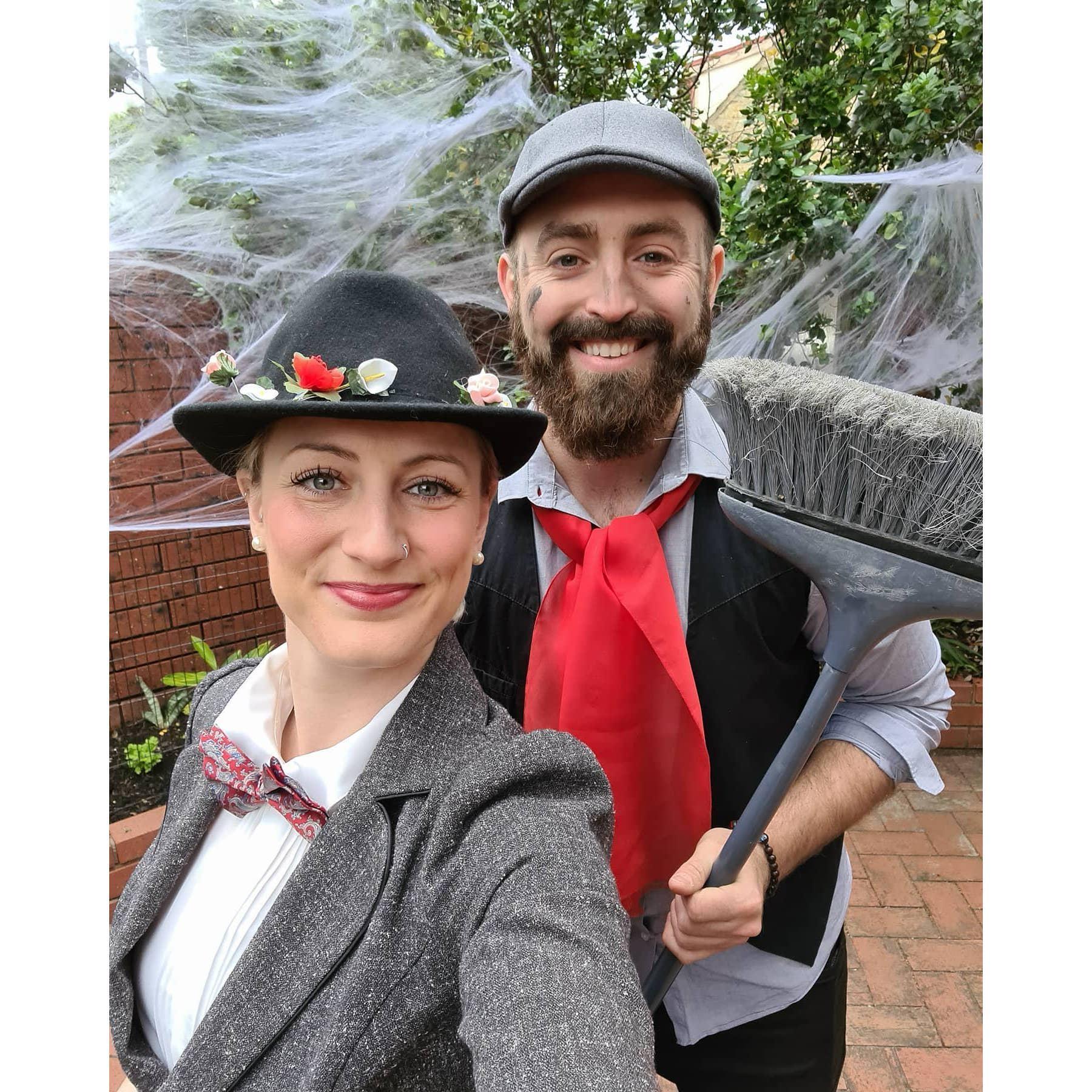 Chim chiminey, chim chiminey, chim chim cher-ee A sweep is as lucky as lucky can be. (October 2020)