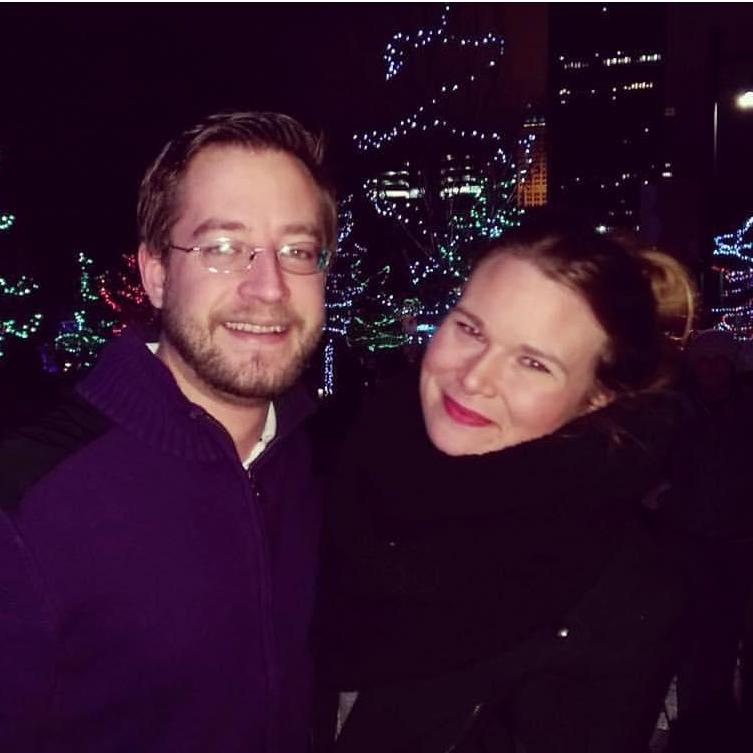 This was taken at Guthrie Green during our first Christmas together, all the way back in December of 2015.