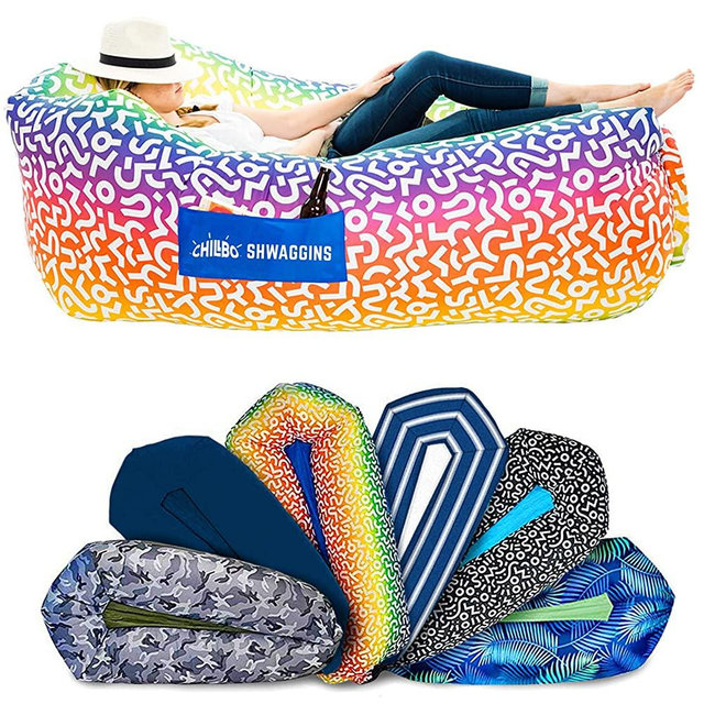 Chillbo Shwaggins Inflatable Couch – Cool Inflatable Chair. Upgrade Your Camping Accessories. Easy Setup is Perfect for Hiking Gear, Beach Chair and Music Festivals.