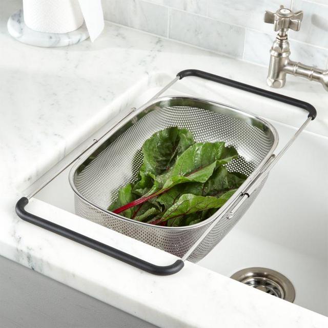 Crate & Barrel Over-The-Sink Mesh Colander