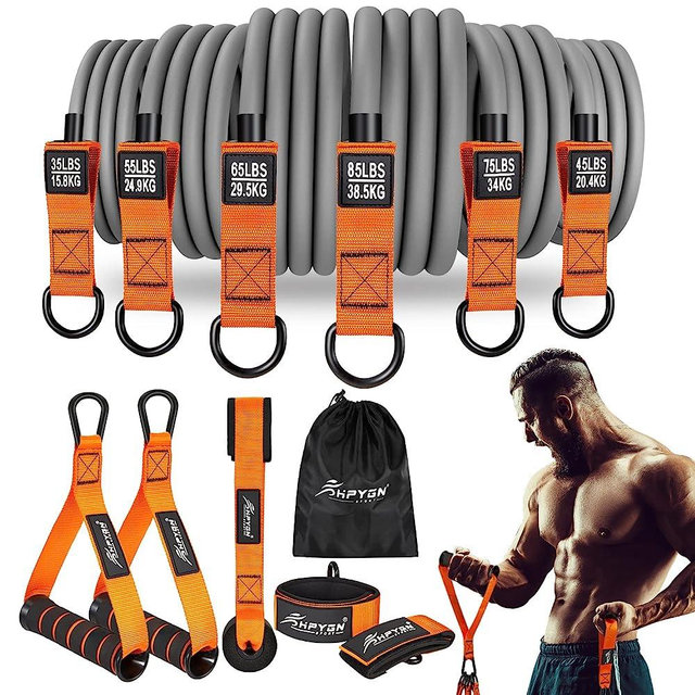 HPYGN Heavy Resistance Bands 300lbs 360lbs, Weight Bands for Exercise with Handles, Door Anchor, Carry Bag, Workout Bands for Men, Physical Therapy, Muscle Training, Strength, Yoga, Home Gym Equipment
